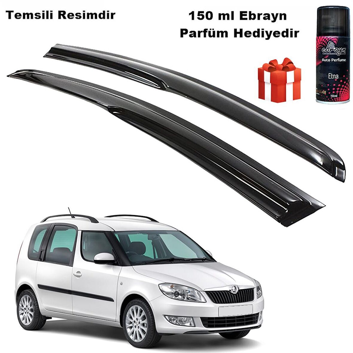 Skoda Roomster Mügen Cam Rüzgarlığı 2007 Sonrası 2 Li Takım Koku Hediyeli