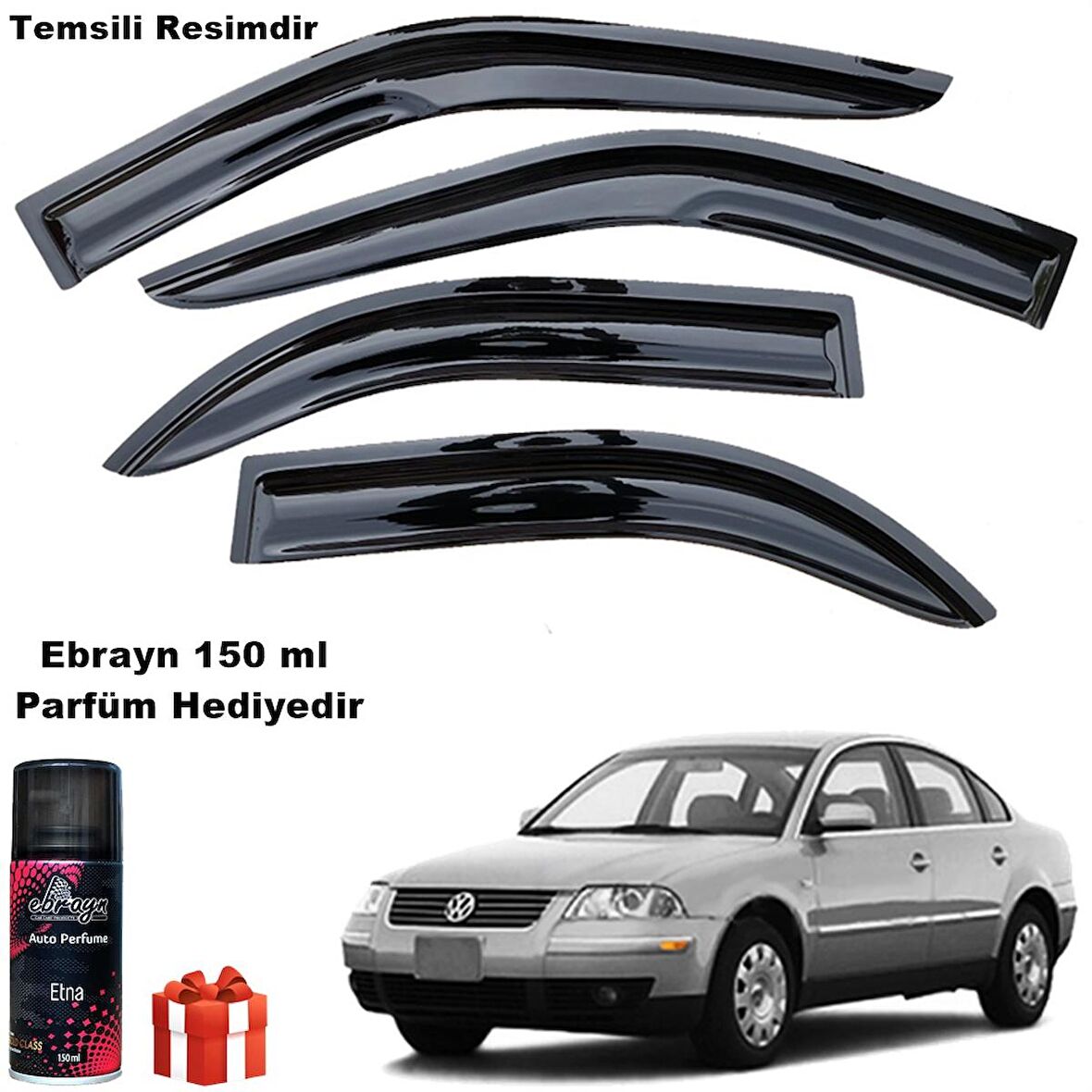 Vw Passat 3b Mügen Cam Rüzgarlığı 1996-2005 Arası 4 Lü Takım Koku Hediyeli