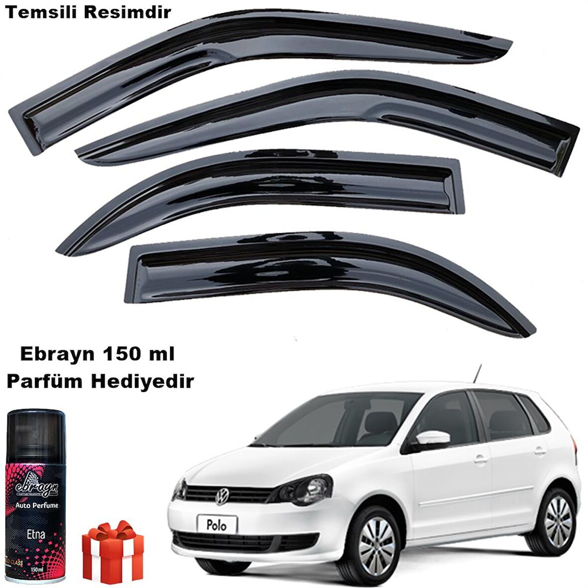 Vw Polo Mügen Cam Rüzgarlığı Hb 2002-2008 Arası 4 Lü Takım Koku Hediyeli