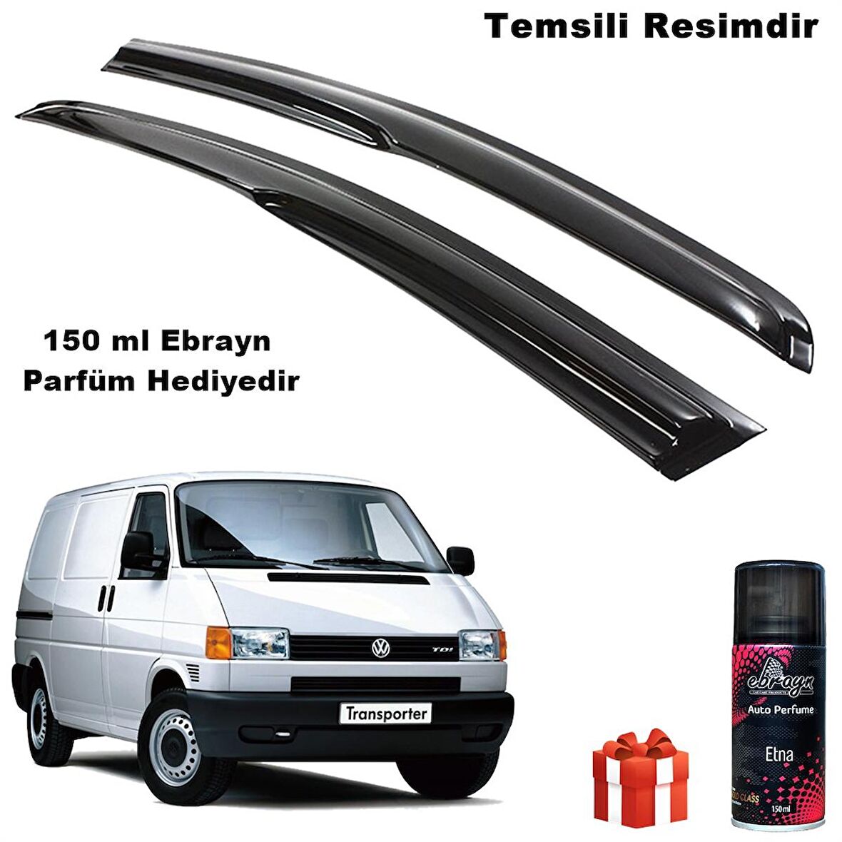 Vw Transporter T4 Mügen Cam Rüzgarlığı 1995 -2003 Arası 2 Li Takım Koku Hediyeli