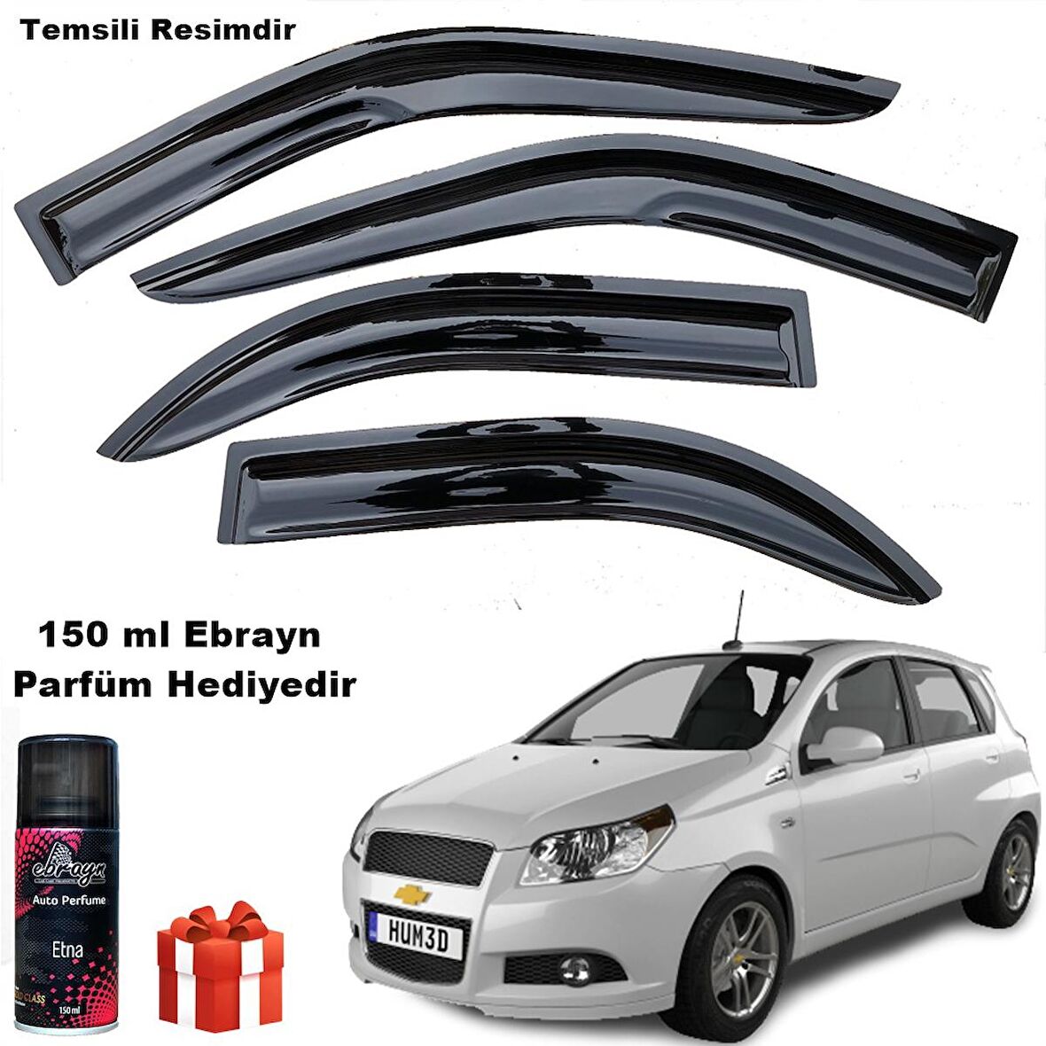Aveo hb Mügen Cam Rüzgarlığı 2006-2011 Arası 4 Lü Takım Koku Hediyeli