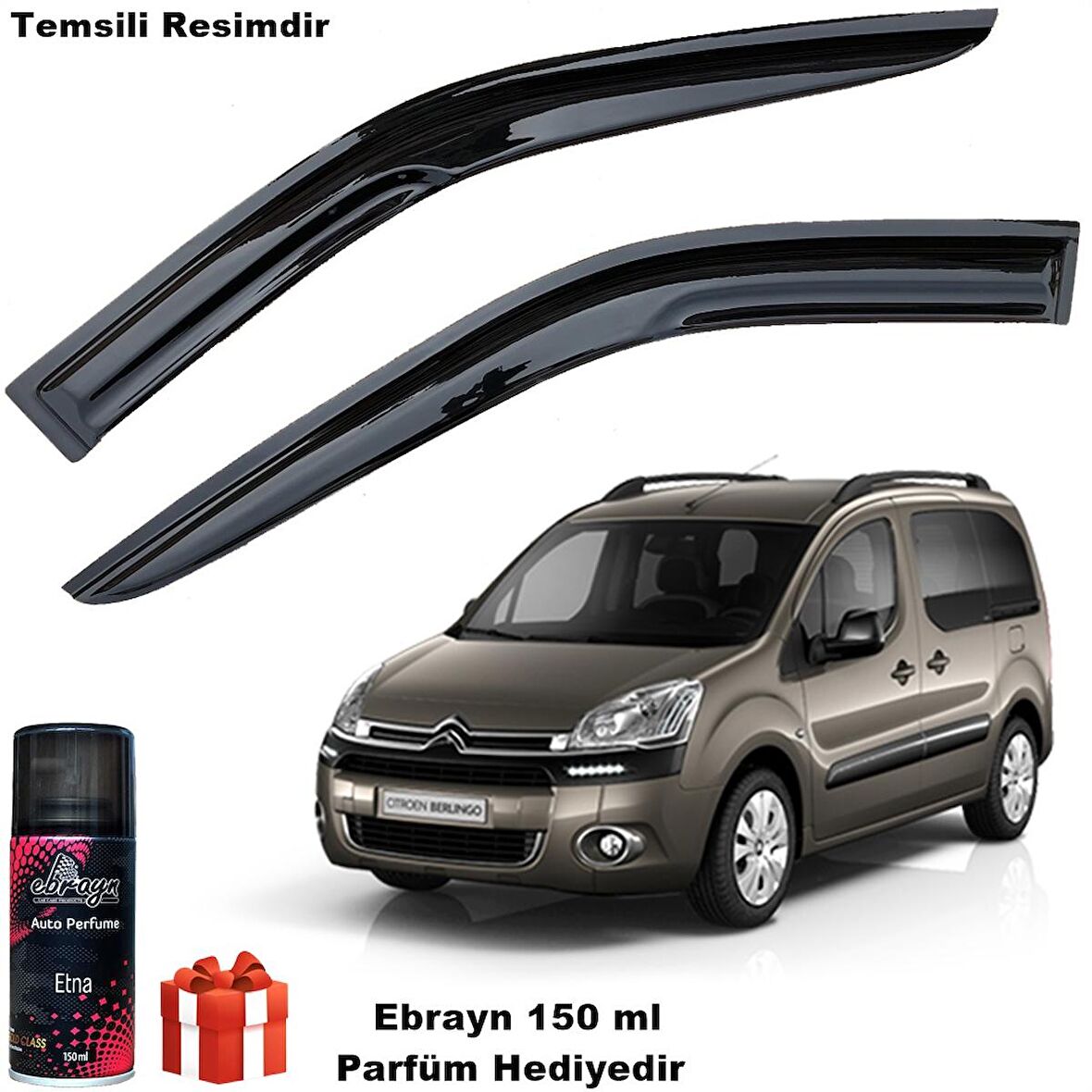 Berlingo Mügen Cam Rüzgarlığı 2008-2019 Arası 2 Li Takım Koku Hediyeli