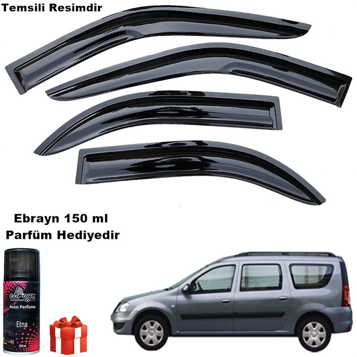 Dacia Logan Stw Mügen Cam Rüzgarlığı 2004-2012 Arası 4 Lü Takım Koku Hediyeli