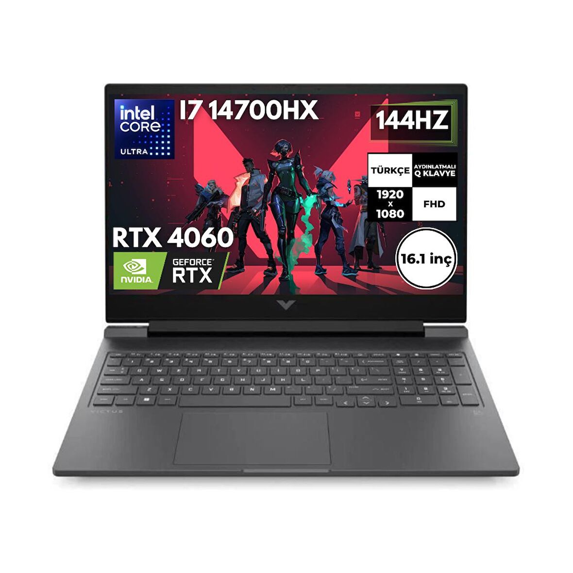 Hp Victus 16-R1032NT I7-14700HX 32 GB 4 TBSSD RTX4060 (8 GB) 16.1" FHD 144Hz Windows 11 Home 9J234EA BT44