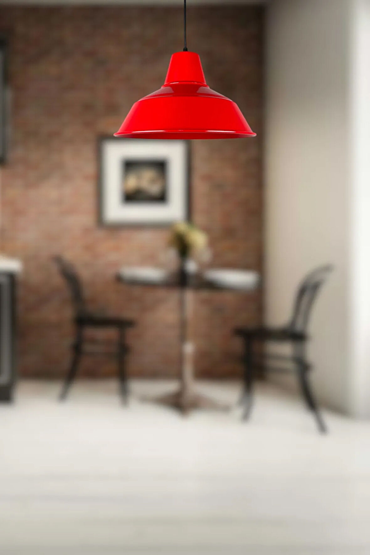 Silüet Özel Tasarım Modern Salon - Mutfak - Cafe Kırmızı Renk Tekli Sarkıt Avize