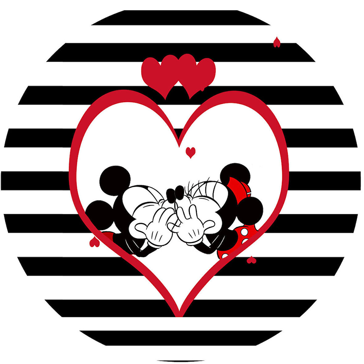 Minnie Mickey Mouse Çizgi 2'li Kumaş Supla