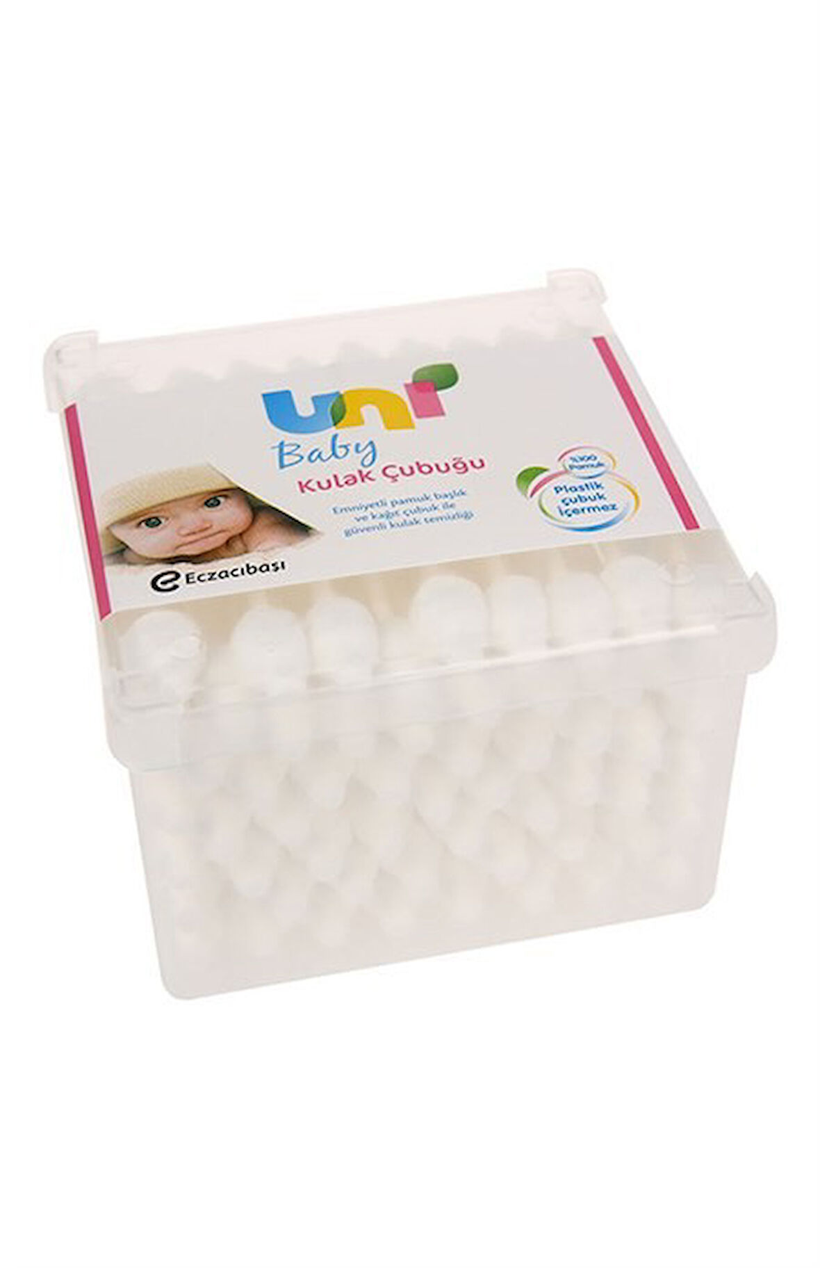 Uni Baby Pamuklu Kulak Çubuğu -Safety Cotton Swabs- 56´li