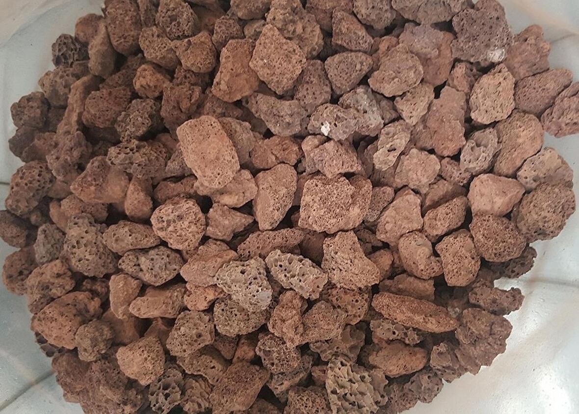 Kırmızı Pomza Taşı 8-16 Mm 15 KG Volkanik Cürüf Ponza Lav Kırığı