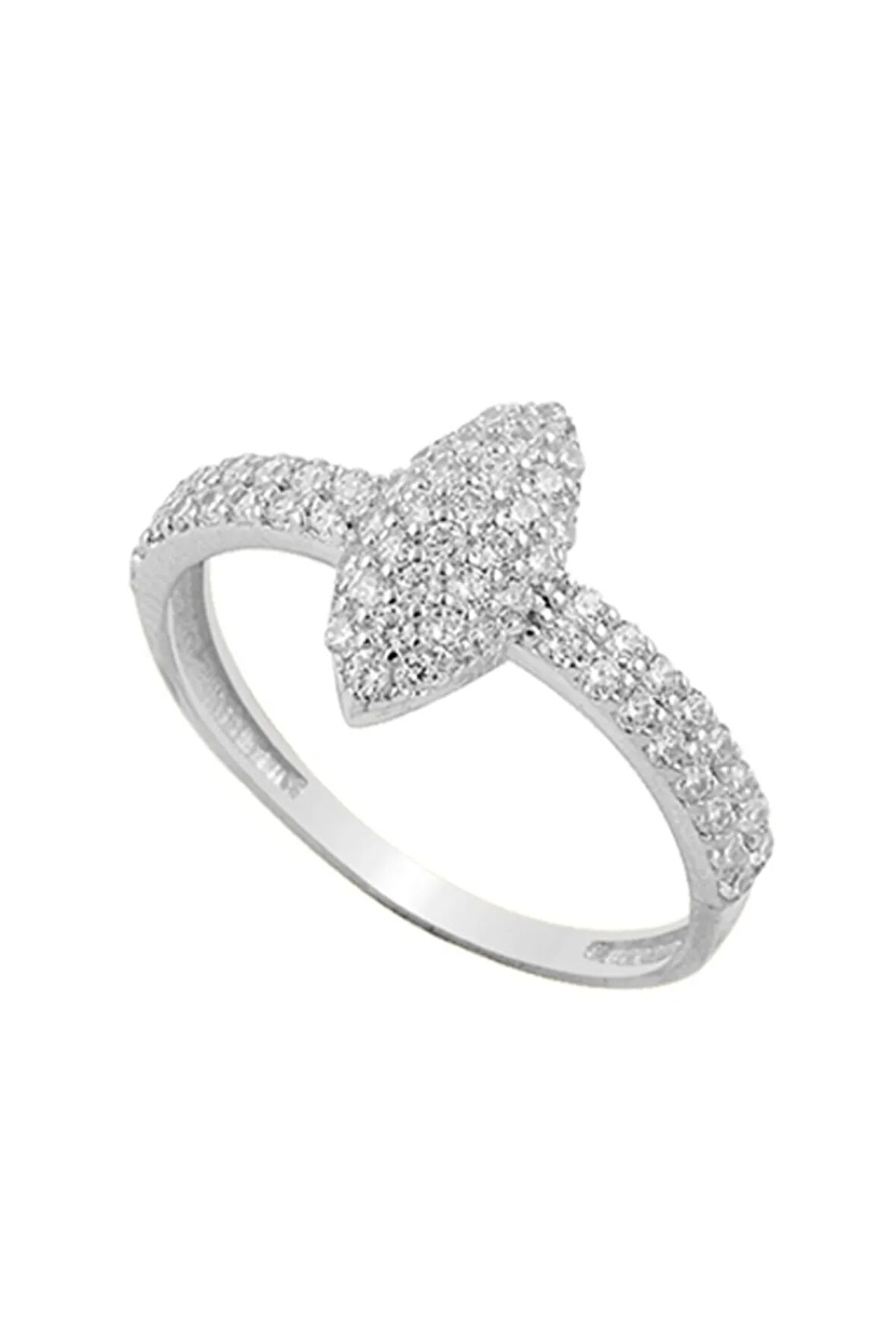 Elika Zirkon Taşlı Kadın Gümüş Yüzük