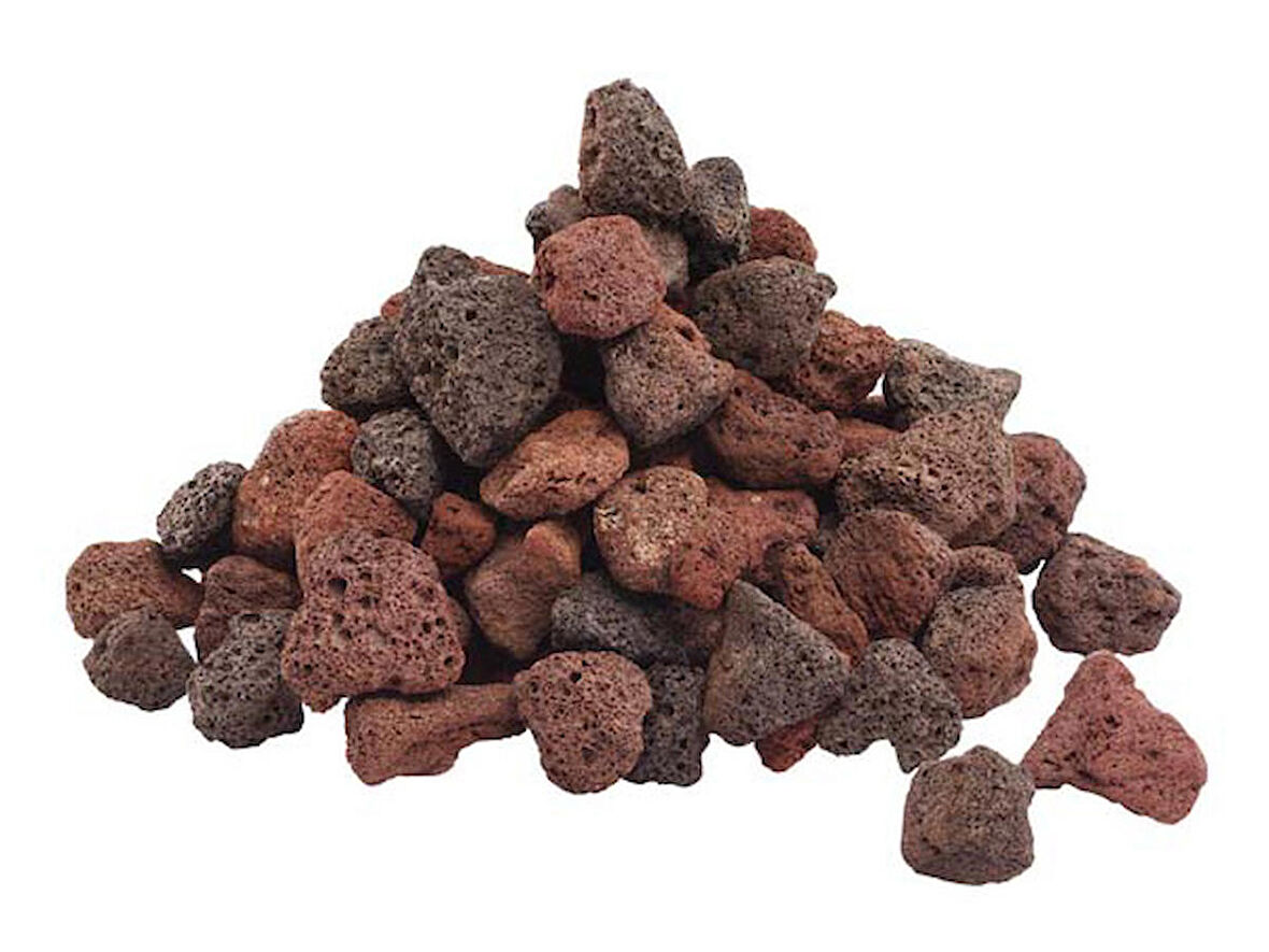 Pomza Taşı Orta Pomza 4 Kg 15-25 Mm Kırmızı Pomza Lav Taşı
