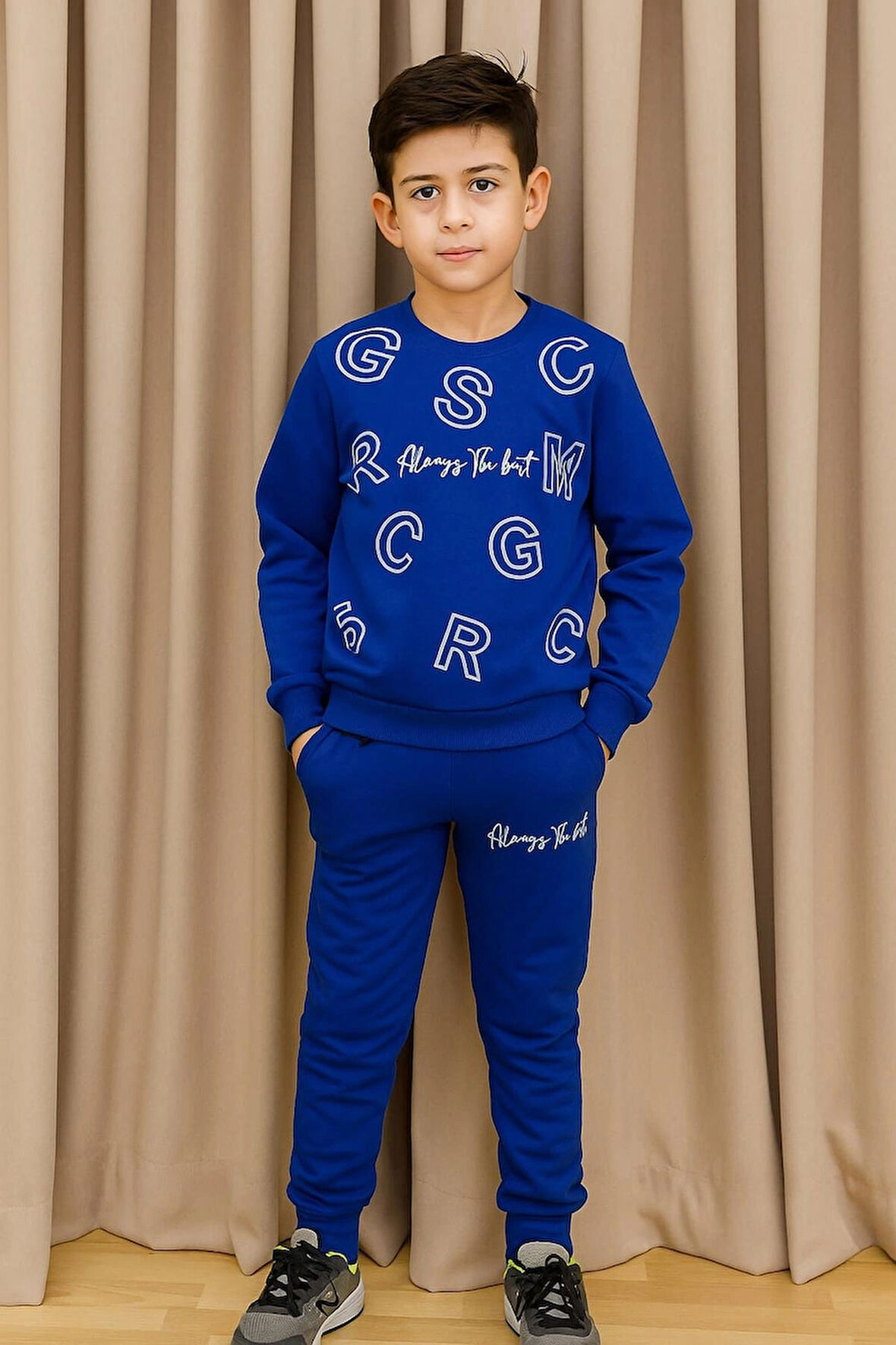 ela özel 3 ip şardonlu kalın kışlık eşofman takımı