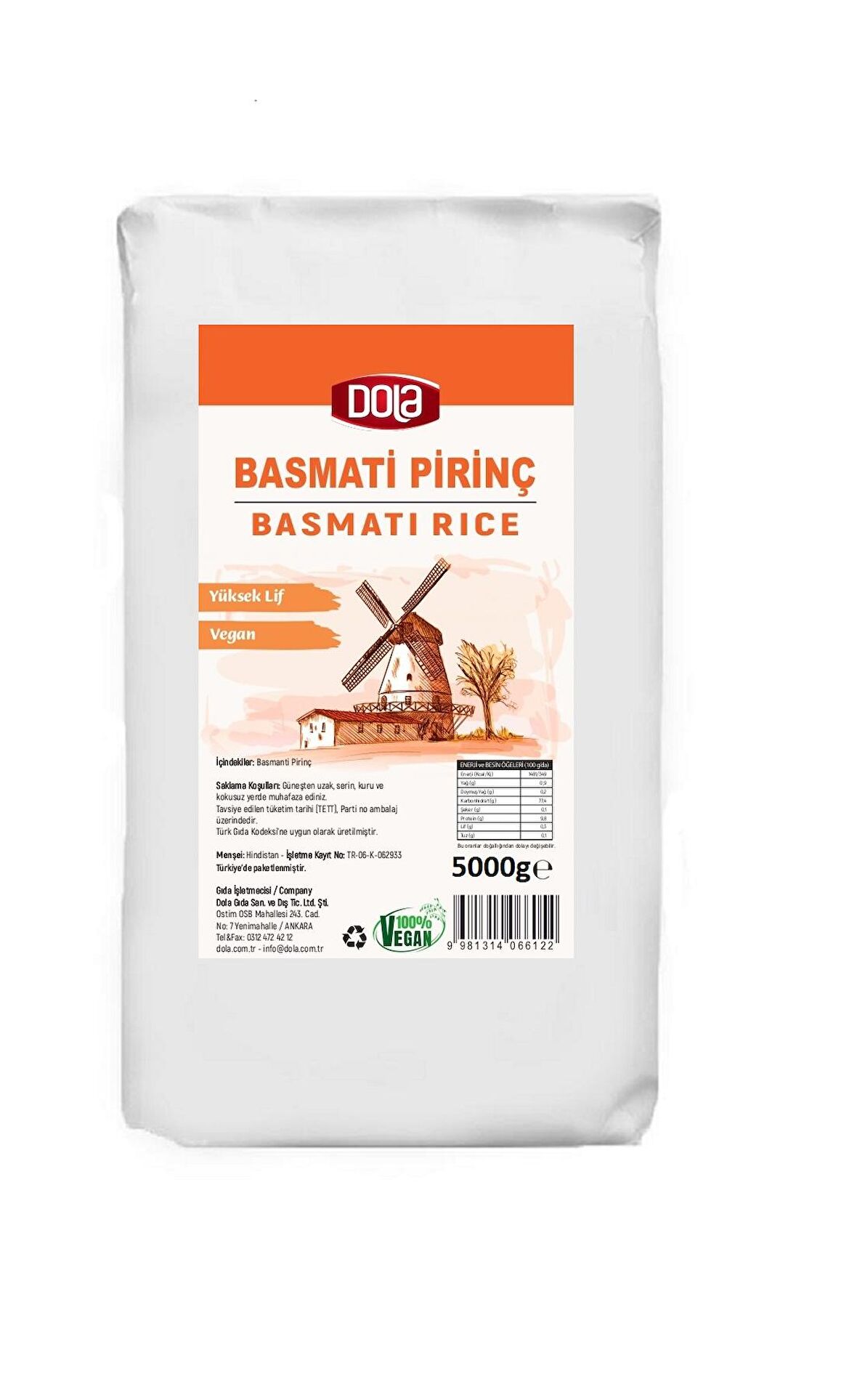 Dola Basmati Pirinç 5 kg 