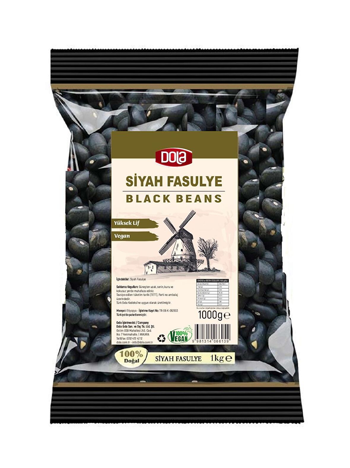 Dola Siyah Fasulye 1 kg 