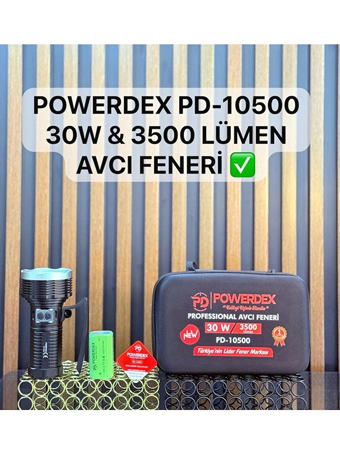 Powerdex Pd-10500 Profesyonel Avcı Feneri 30w,3500 Lümen,su Geçirmez