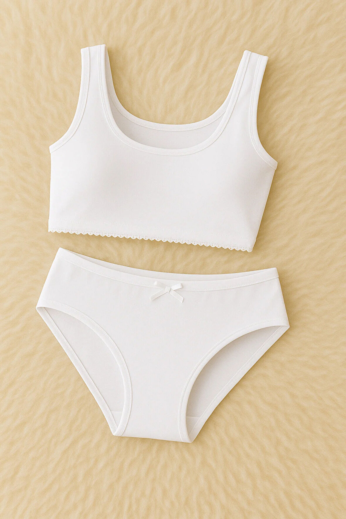 Kadın Giyim Kalın Askılı Pamuklu Üst & %100 Pamuklu Külot İkili Takım LL.237.I291.001