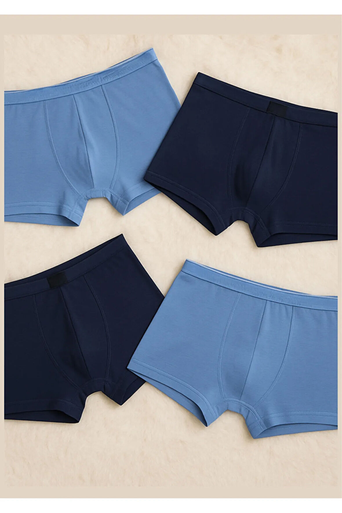 Erkek İç Giyim Pamuk & Modal İnce Bel 4 Adet Çok Renkli Boxer Set LL.IL16.KE034.001