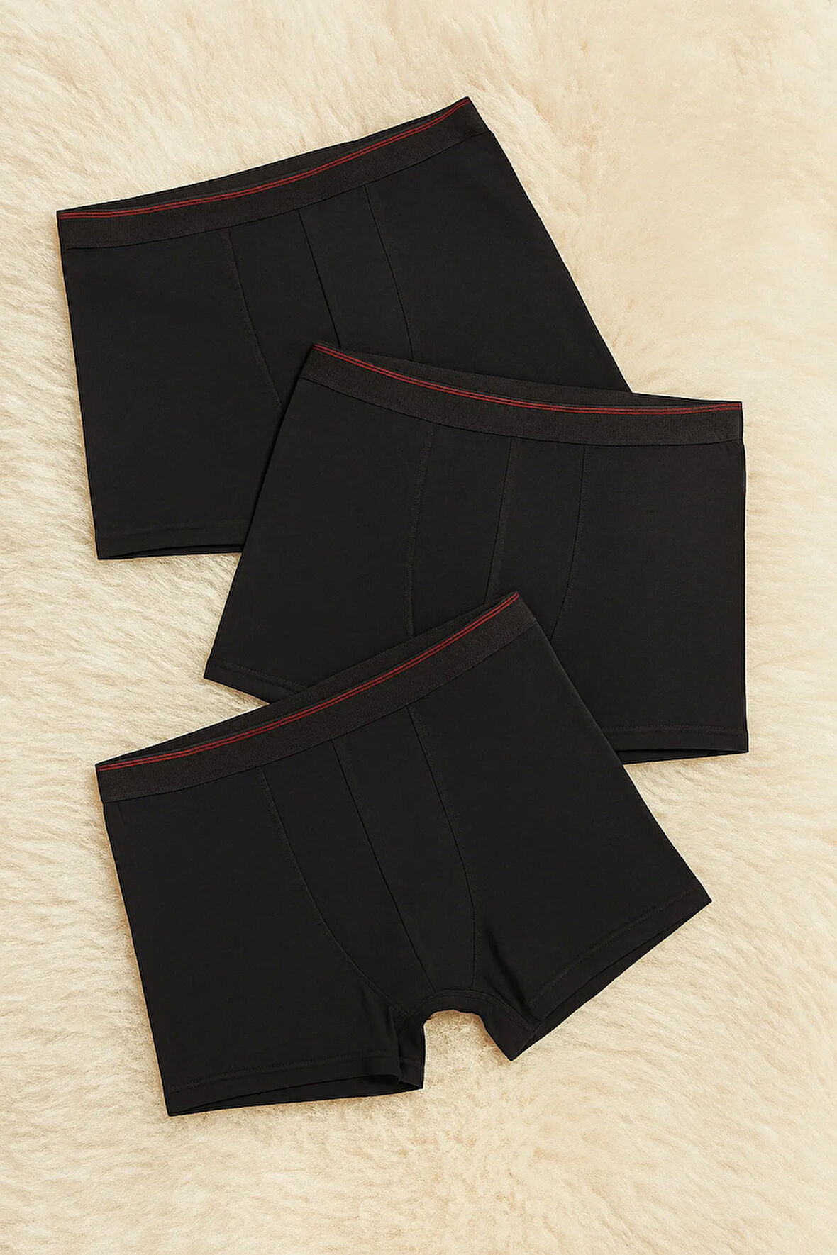 Pamuklu & Likralı 3 Adet Siyah Uzun Boxer LL.IL00.KE05.001