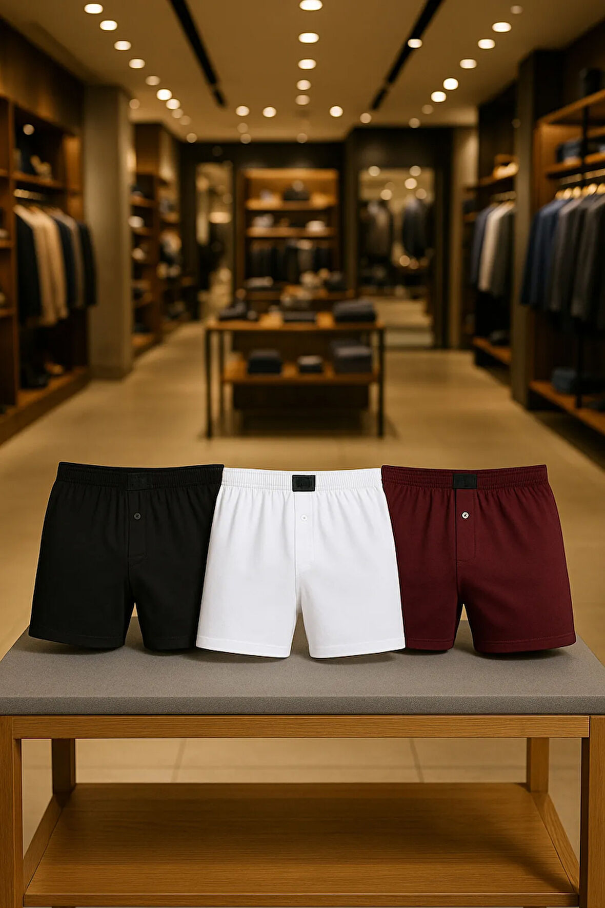 Erkek İç Giyim Havlu Bel Pamuklu 3 Adet Boxer LL.IL0.KE11.001