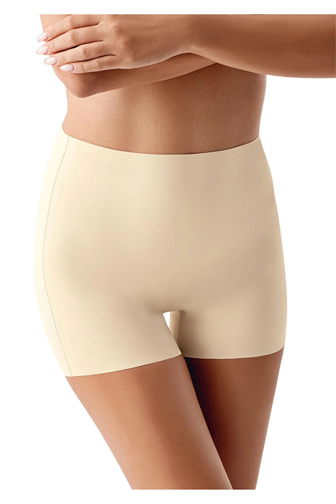 Toparlayıcı Normal Bel Mini Lazer Kesim Siyah Korse Şort OL.01.NB.9205