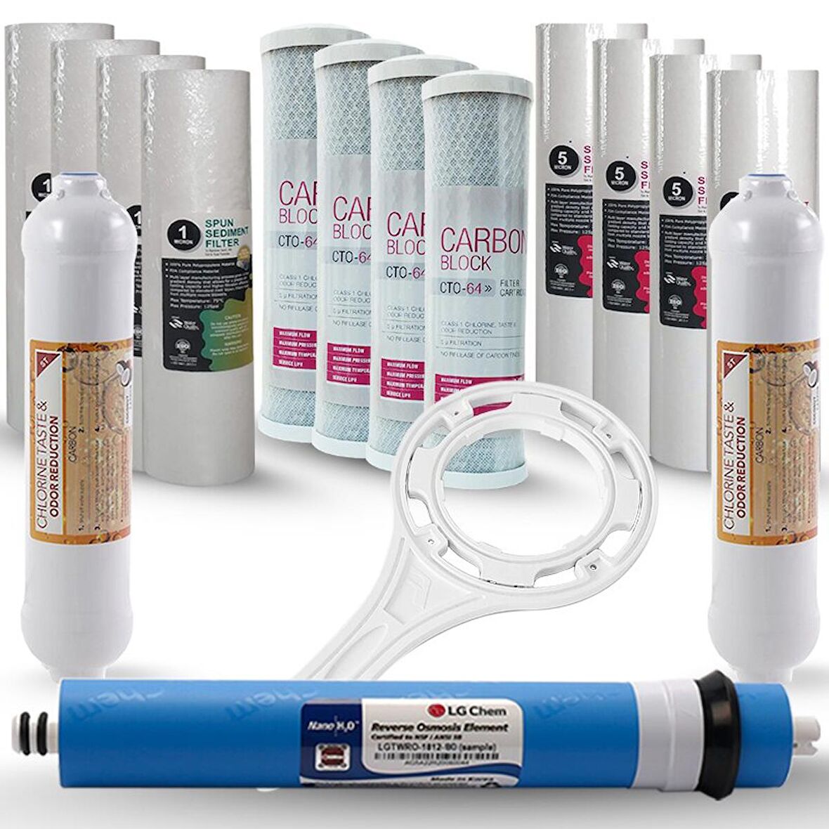 Su Arıtma Cihazı  Filtre Seti 2 Yıllık LG Membranlı Aqualine