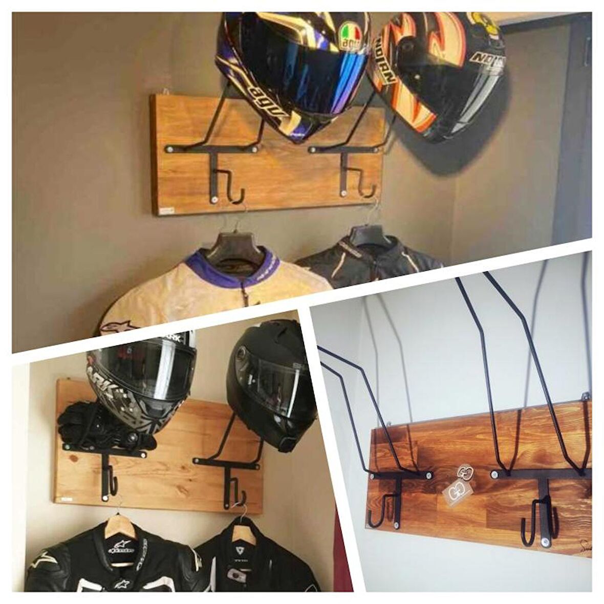 Motosiklet Kask Askısı, Motor Kask Askısı, İron, Akrapovic, Rectus, Gojo, Mitas, Ncr vb GG9