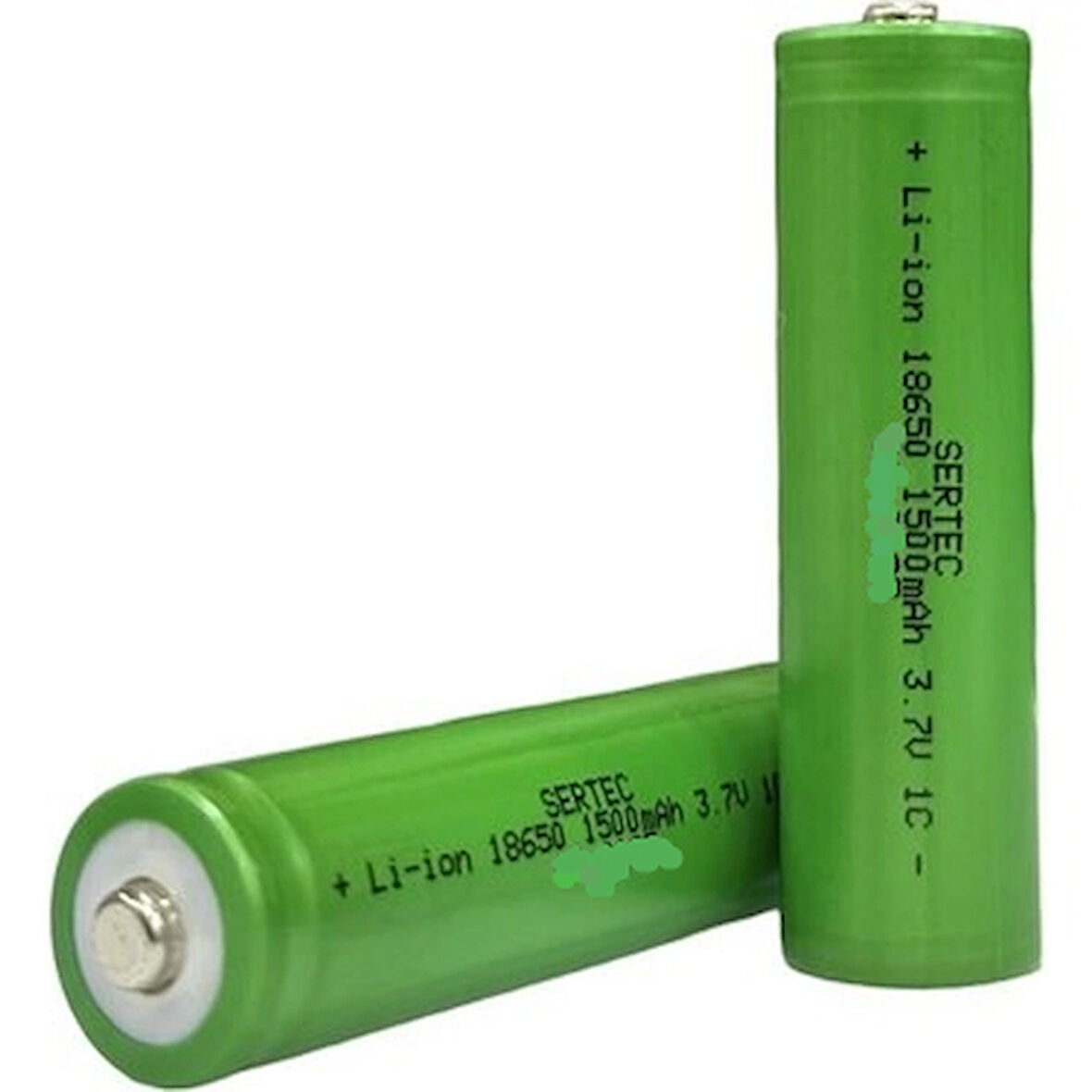 4 Adet-Sertec 1500 Mah 3.7v 18650 Li-ıon Şarjlı Pil