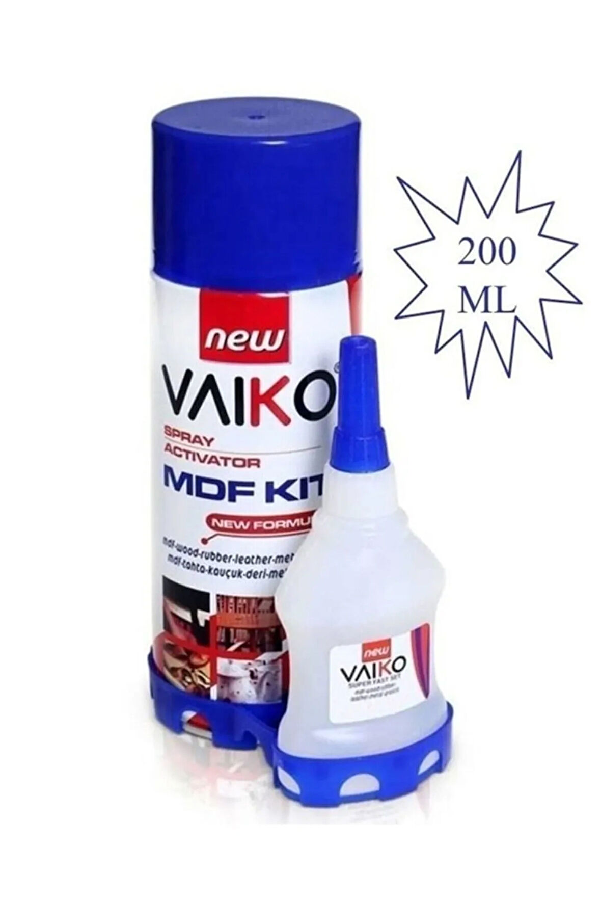 2 Adet Vaıko 200 ML + 20G Plastik Mdf Seramik Hızlı Yapıştırıcı