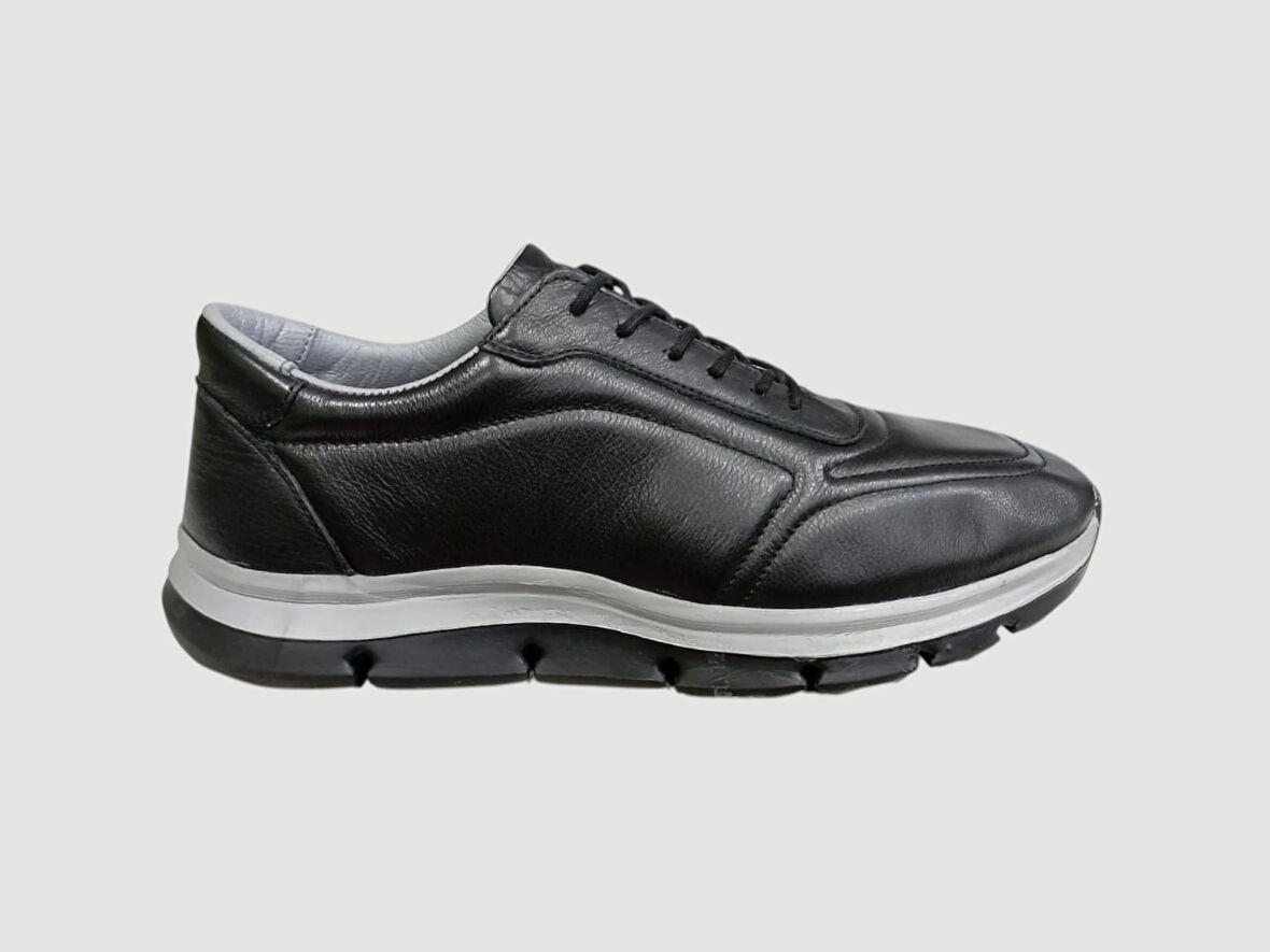 SAYAR S-301 ERKEK DERİ CASUAL HAFİF TABAN AYAKKABI SİYAH