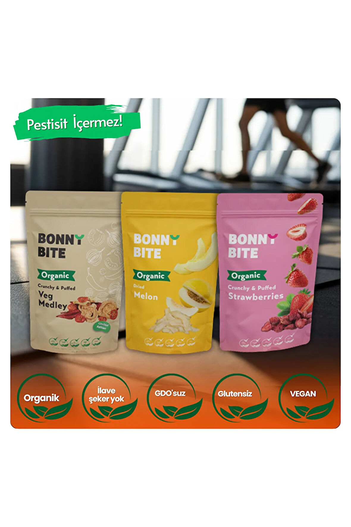 KURUTULMUŞ ORGANİK SEBZE, KAVUN & ÇİLEK 3'LÜ PAKETİ