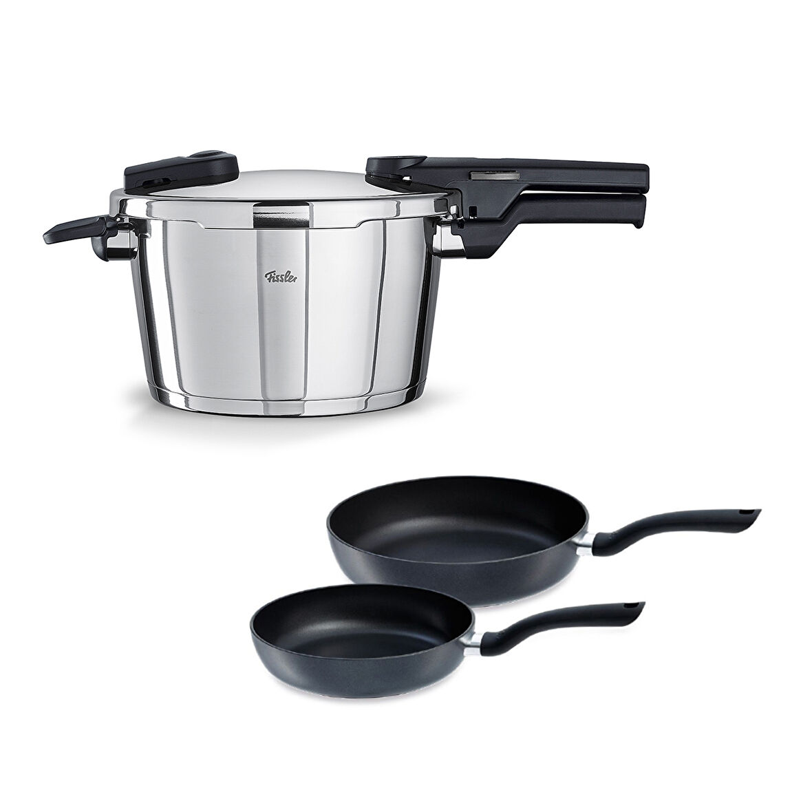 Fissler Vitaquick Glossy 4,5 Litre Düdüklü Tencere + Tava Set