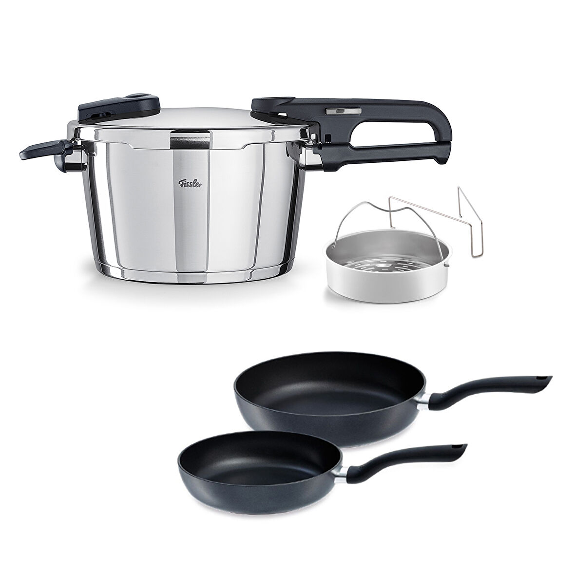 Fissler Vitaquick Edition 4,5 Litre Düdüklü Tencere + Tava Set