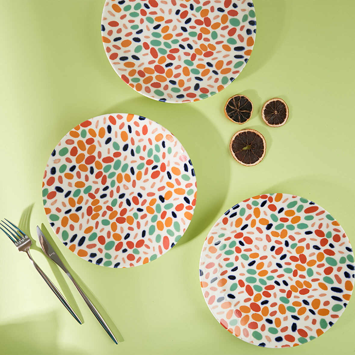 Aryıldız Karnaval Servis Tabağı 6 Parça 24 cm