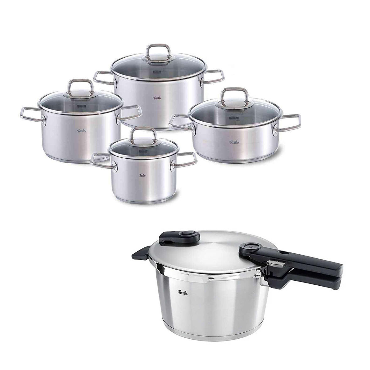 Fissler Vitaquick Premium 4,5 Litre Düdüklü + 8 Parça Viseo Tencere Seti