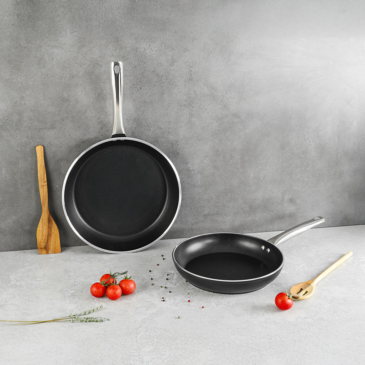 Aryıldız Atlanta 2 Parça Tava Seti 26-30 cm Black