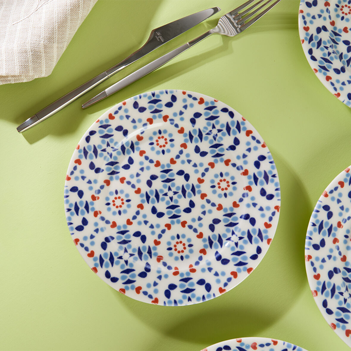 Aryıldız Blue Pasta Tabağı 6 Parça 19 cm