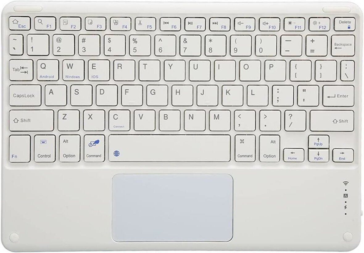 Technopc Ultrapad Quantum Gaming TB19F10M8A4 10.95" Uyumlu Bluetooth Şarjlı TouchPadli Klavye -Beyaz