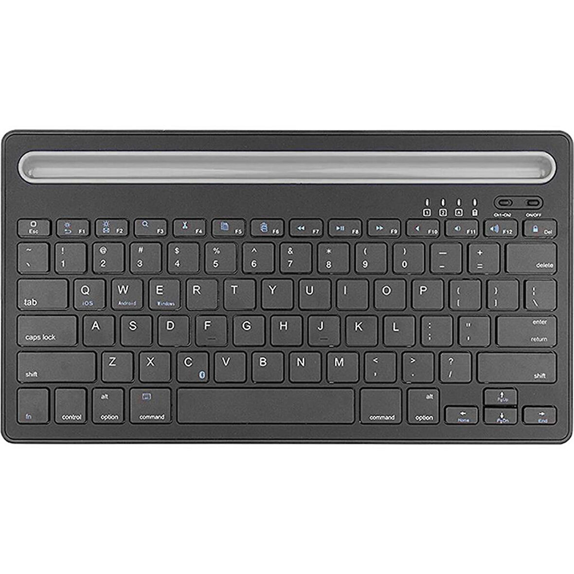 Doogee T10W 10.1" Uyumlu Kablosuz Bluetooth Şarjlı Standlı Klavye - Gri