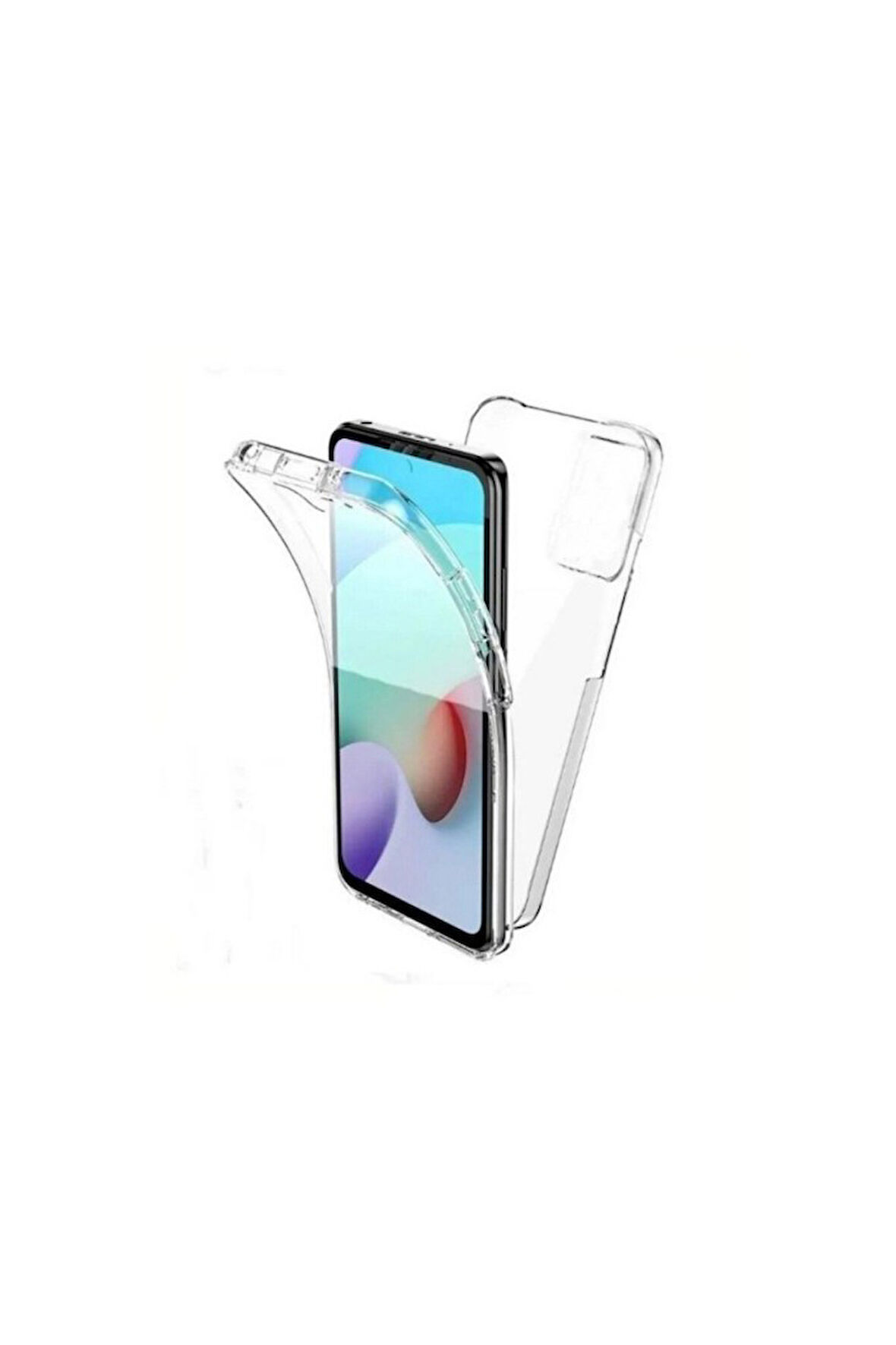 Samsung Galaxy A56 SM- A566B Uyumlu 360° Ön Arka Tam Koruyucu Şeffaf Silikon Full Body Kılıf