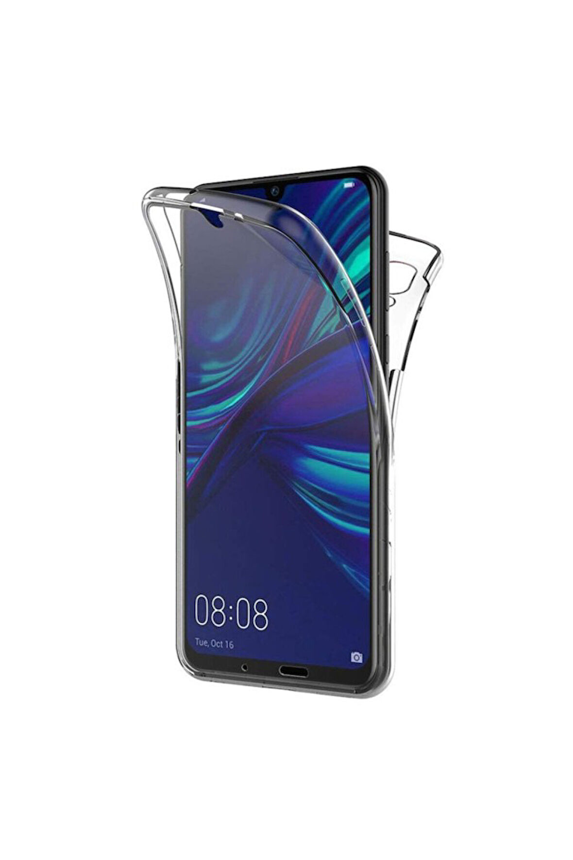 Huawei Honor 10 Lite Uyumlu 360° Ön Arka Tam Koruyucu Şeffaf Silikon Full Body Kılıf