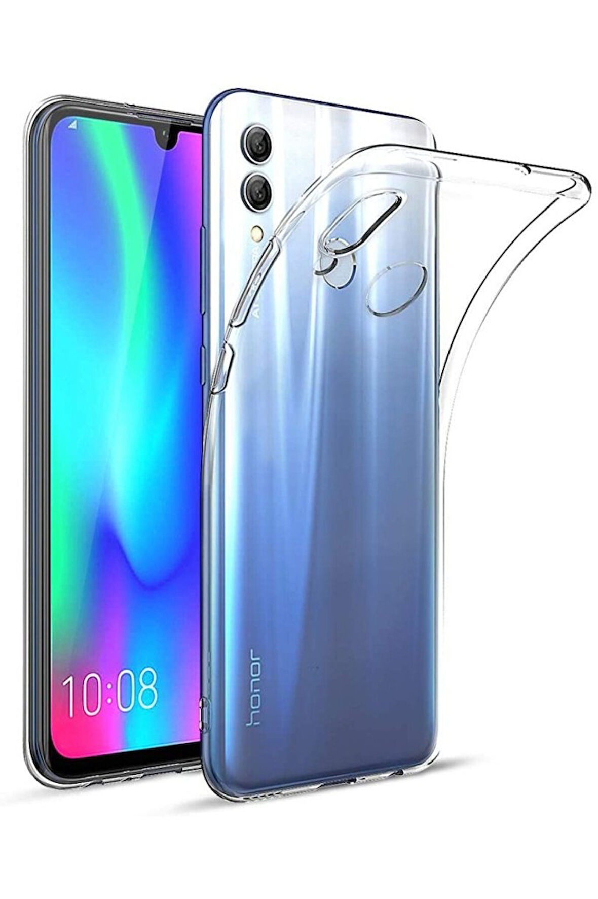 Honor 10 Lite Uyumlu 360° Ön Arka Tam Koruyucu Şeffaf Silikon Full Body Kılıf