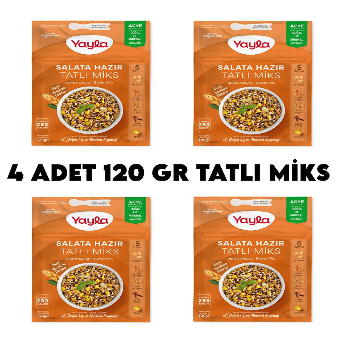 Yayla 4 Adet Tatlı Miks Hazır Salata
