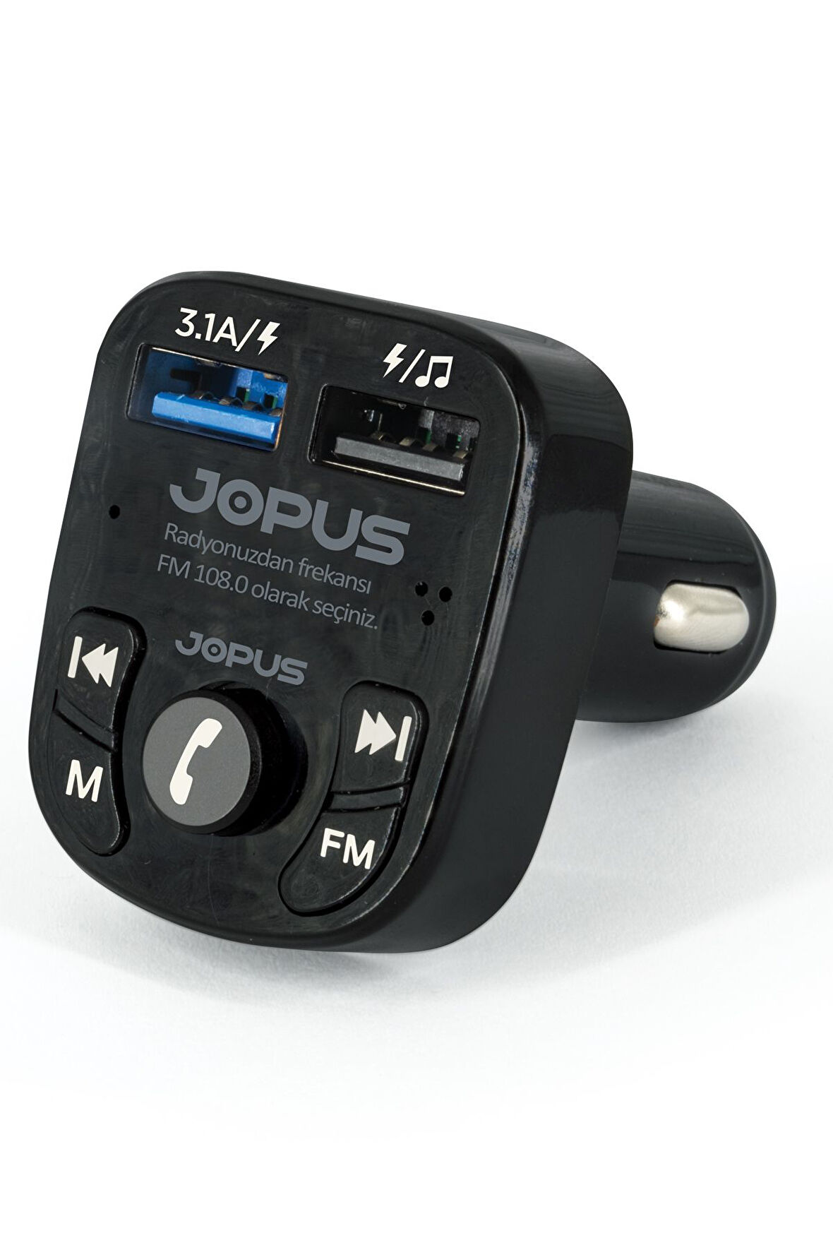 Jopus F8 Fm Transmitter Bluetooth Araç Kiti 4.0 Micro Sd Usb Yüksek Hızlı Şarj