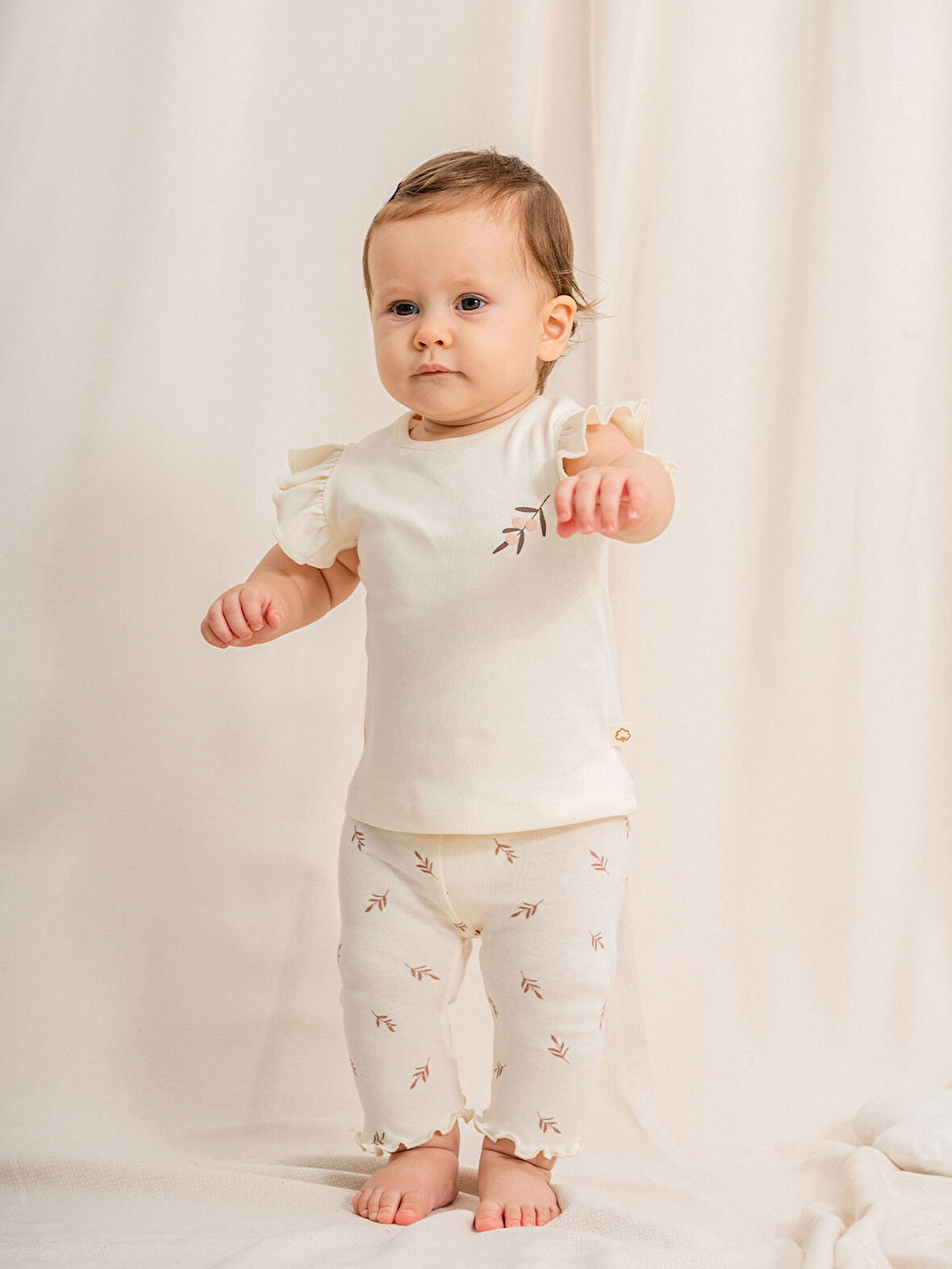 KD43279.Nakışlı Tişört Tayt Takım 3-6/6-9/9-12/18-24AY