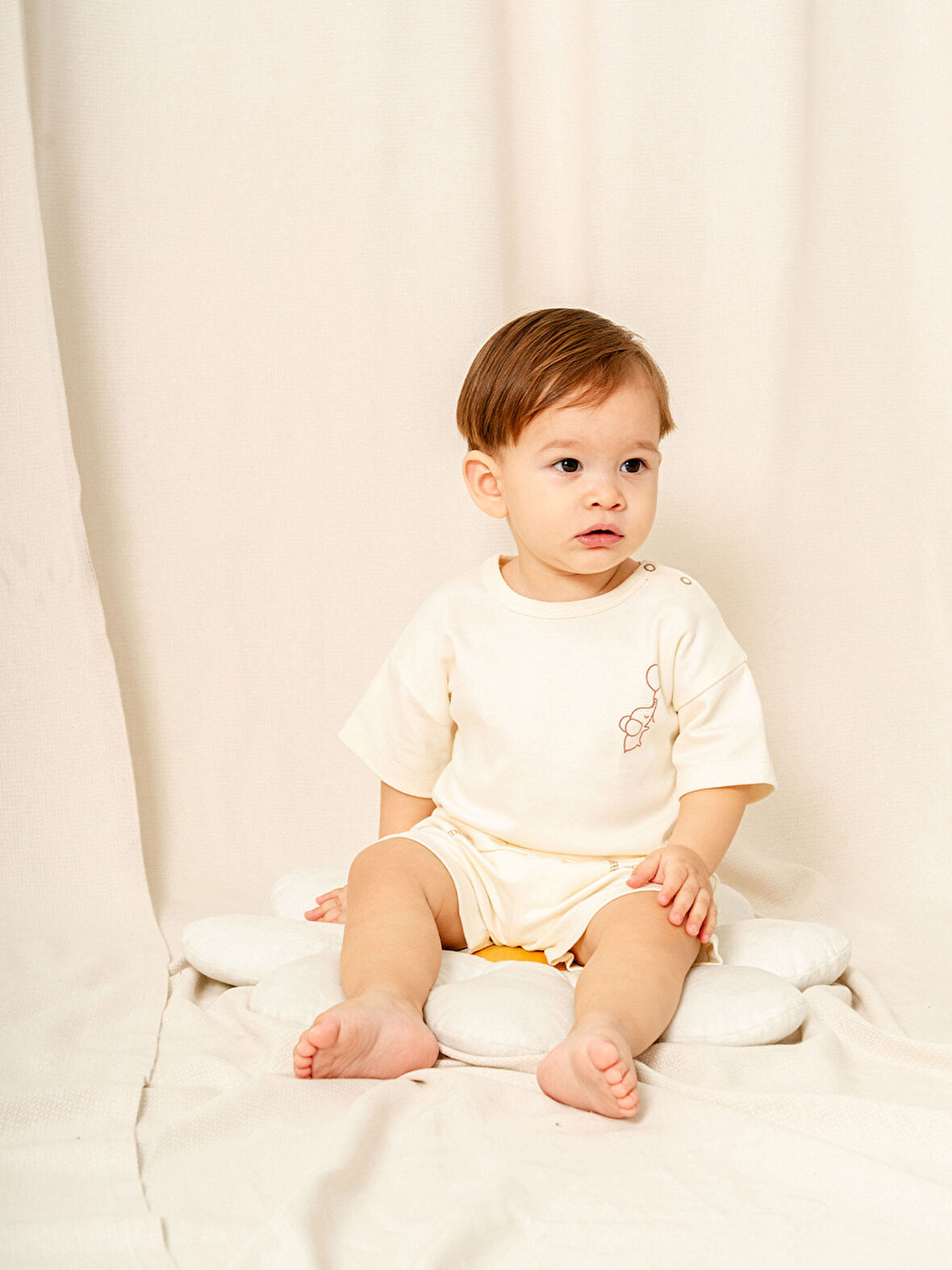 KD43305.Nakışlı Tişört Şort Erkek Takım 3-6/6-9/9-12/18-24AY