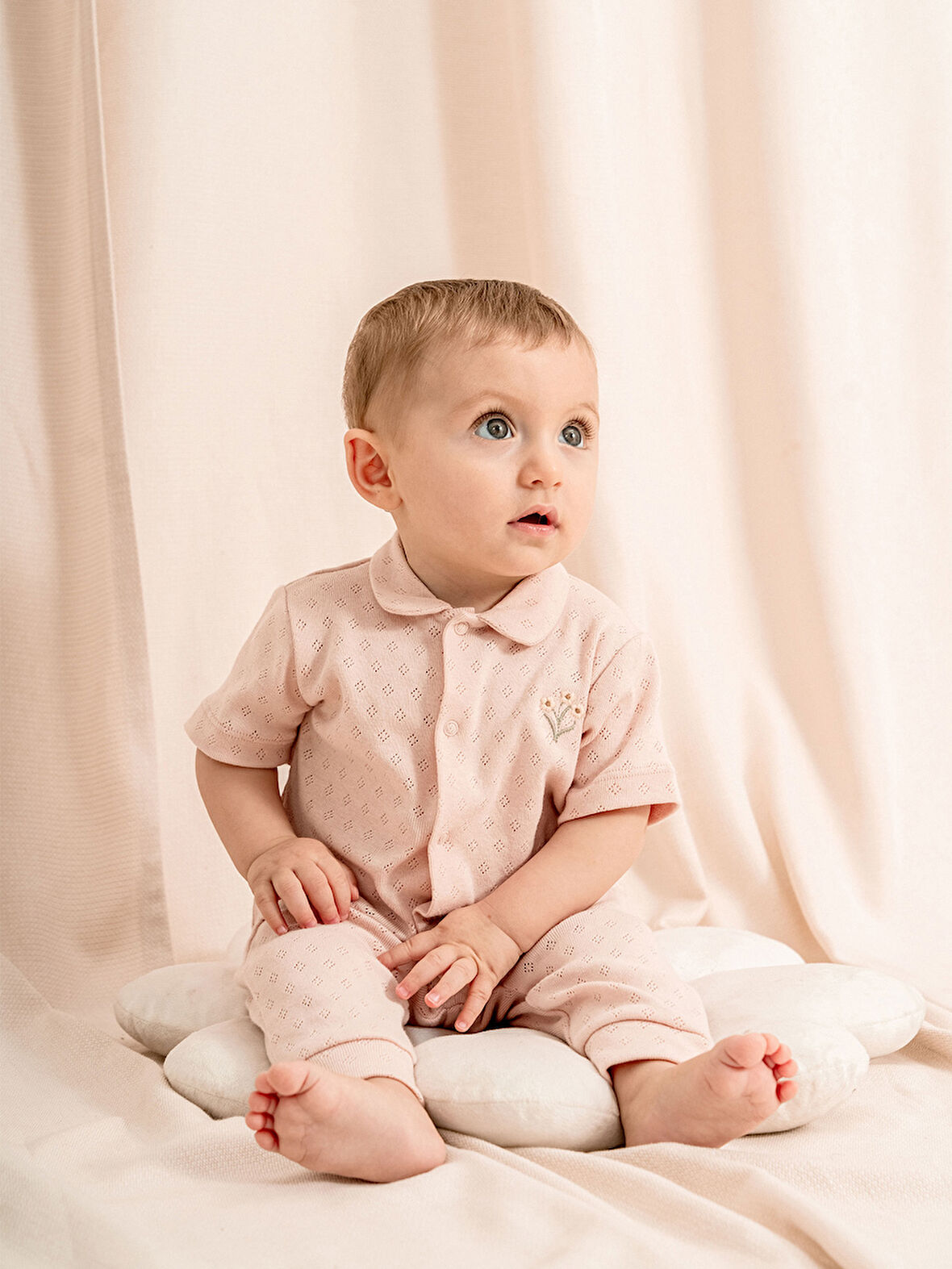 Jakarlı Bebe Yakalı 2li Bebe Takımı