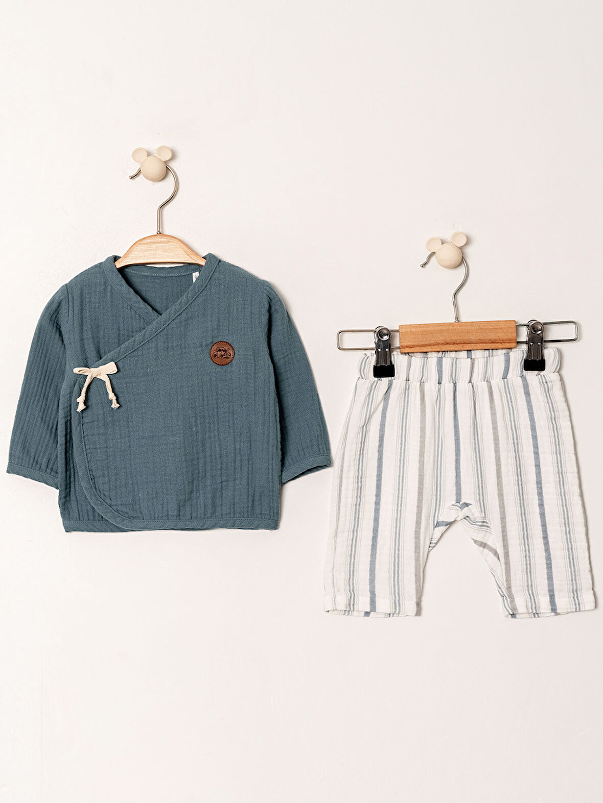 Müslin Kruvaze Takım | Şık ve Rahat Tasarım | 1-12 Ay | KD53219