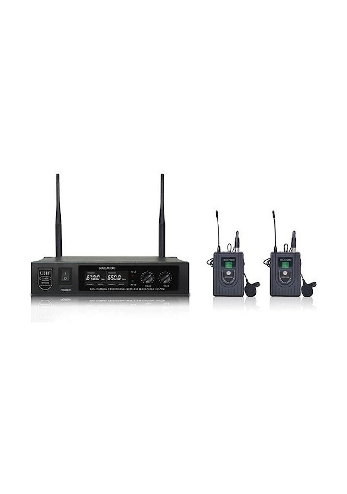 U-626yy Çift Yaka Uhf Çift Telsiz Mikrofon