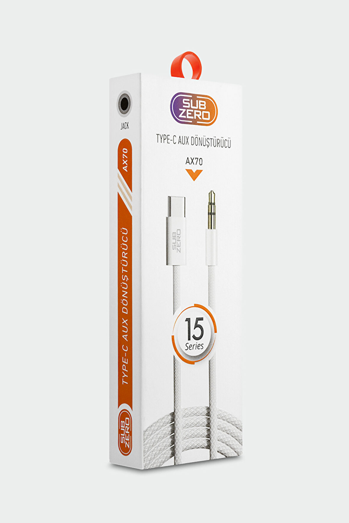 Alışveriş Express AX70 Type-C to AUX 3.5mm Dönüştürücü Örgülü Hasır Kablo 1mt
