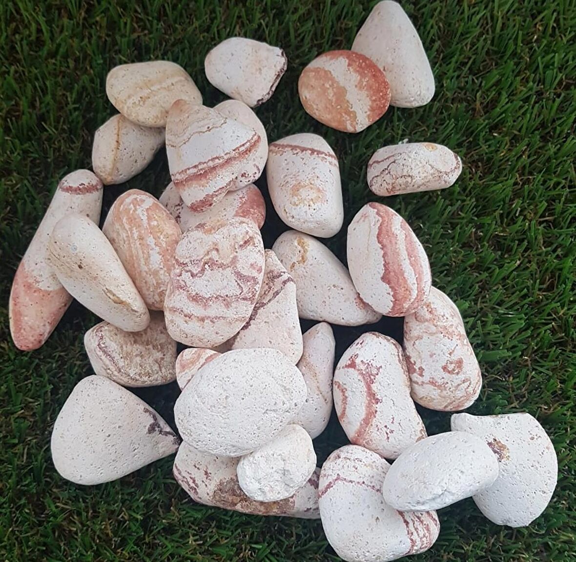 Sarı Çizgili Dolomit Taş 20 Kg 2-4 Cm Renkli Dolomit Dekoratif Taş