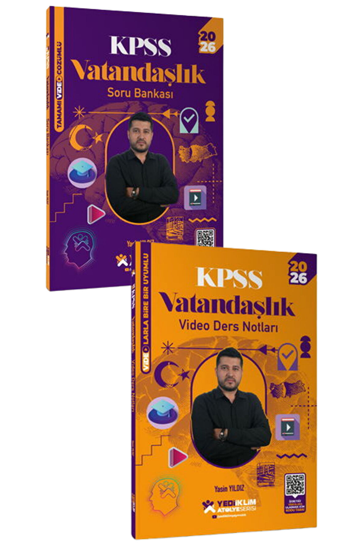 2026 KPSS Atölye Genel Kültür Vatandaşlık Video Çözümlü Soru Bankası+Video Ders Notları-2 KİTAP-SET